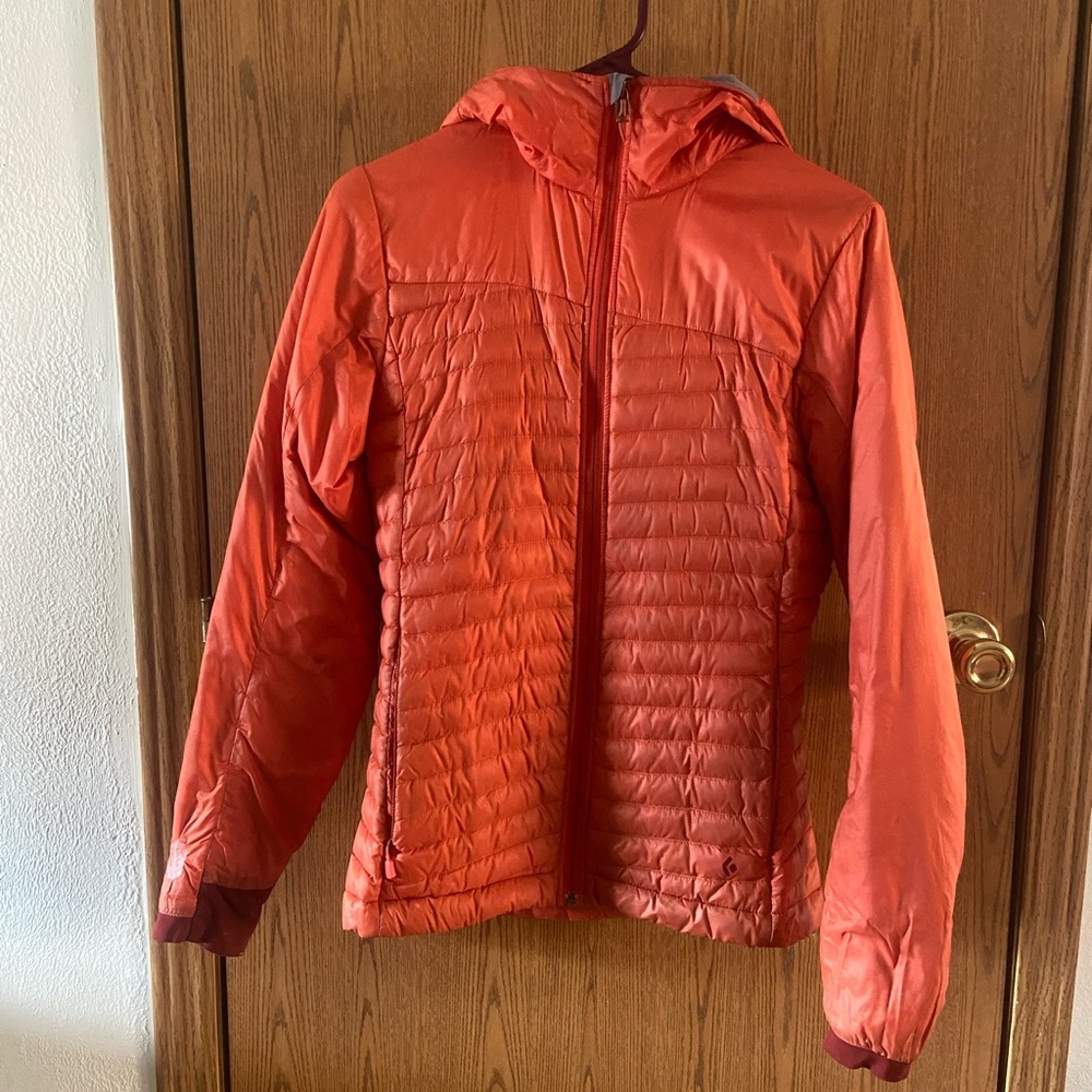 Black Diamond Orange Hooded Puffer Jacket